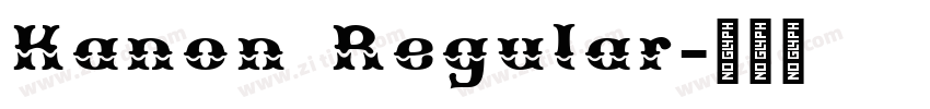 Kanon Regular字体转换